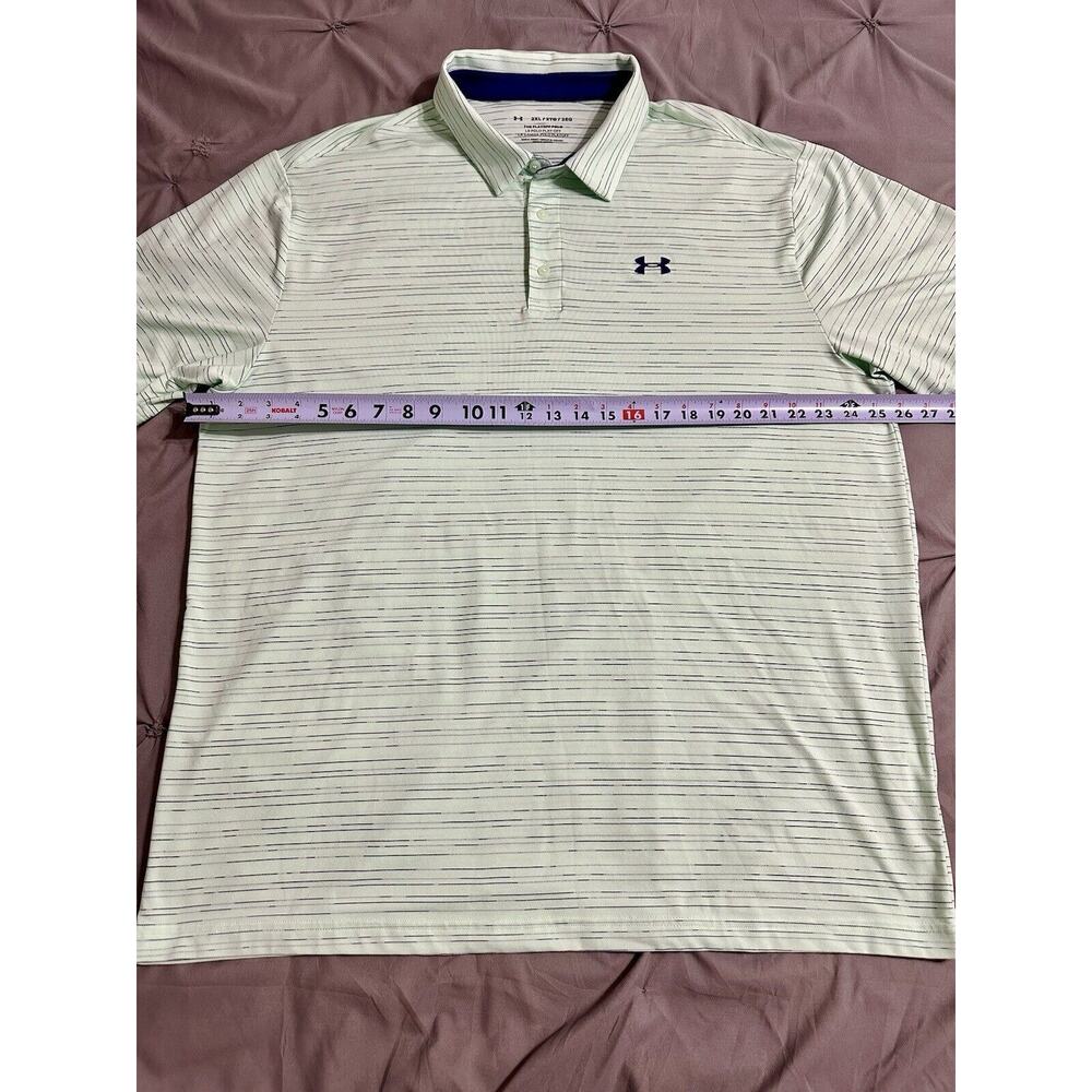 Under Armour Light Mint Green Striped Polo - Picture 7 of 10